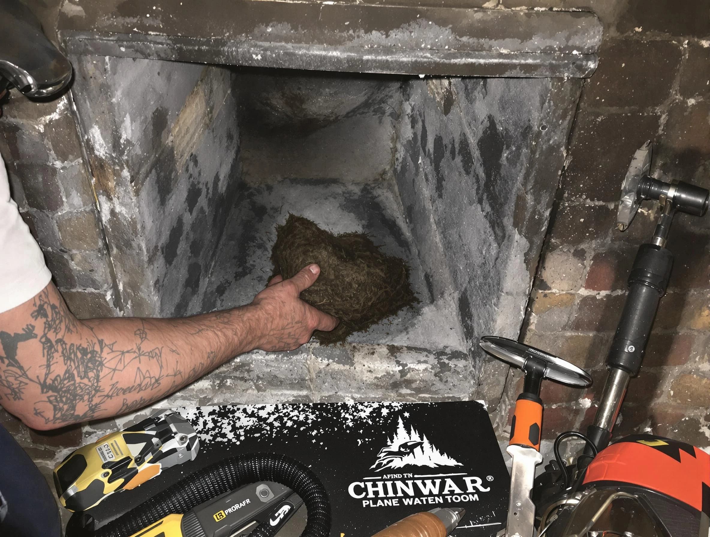 Mount Lebanon Chimney Sweep safely removing debris and screening chimney in Mount Lebanon, PA