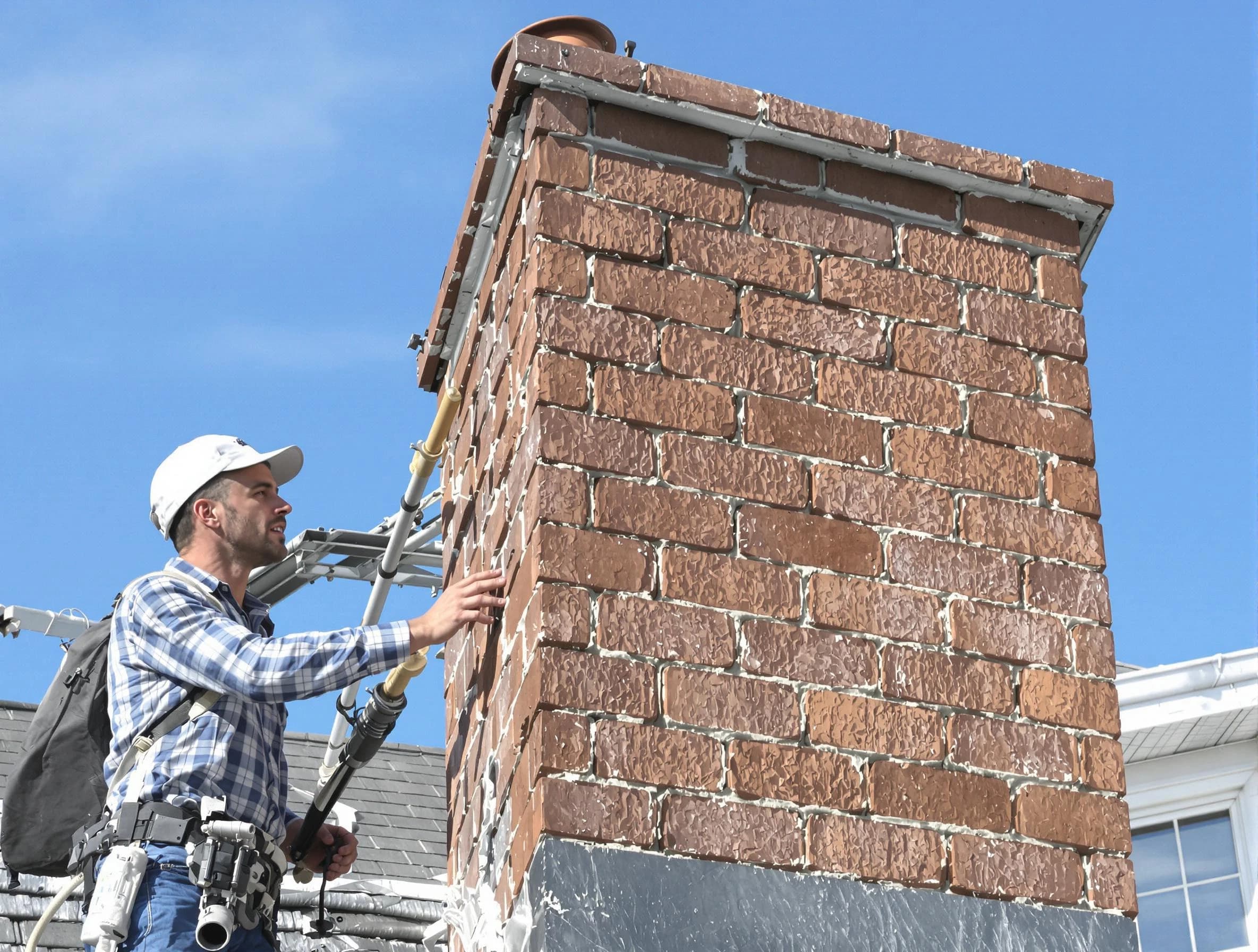 Brickwork for a chimney rebuild by Mount Lebanon Chimney Sweep in Mount Lebanon, PA