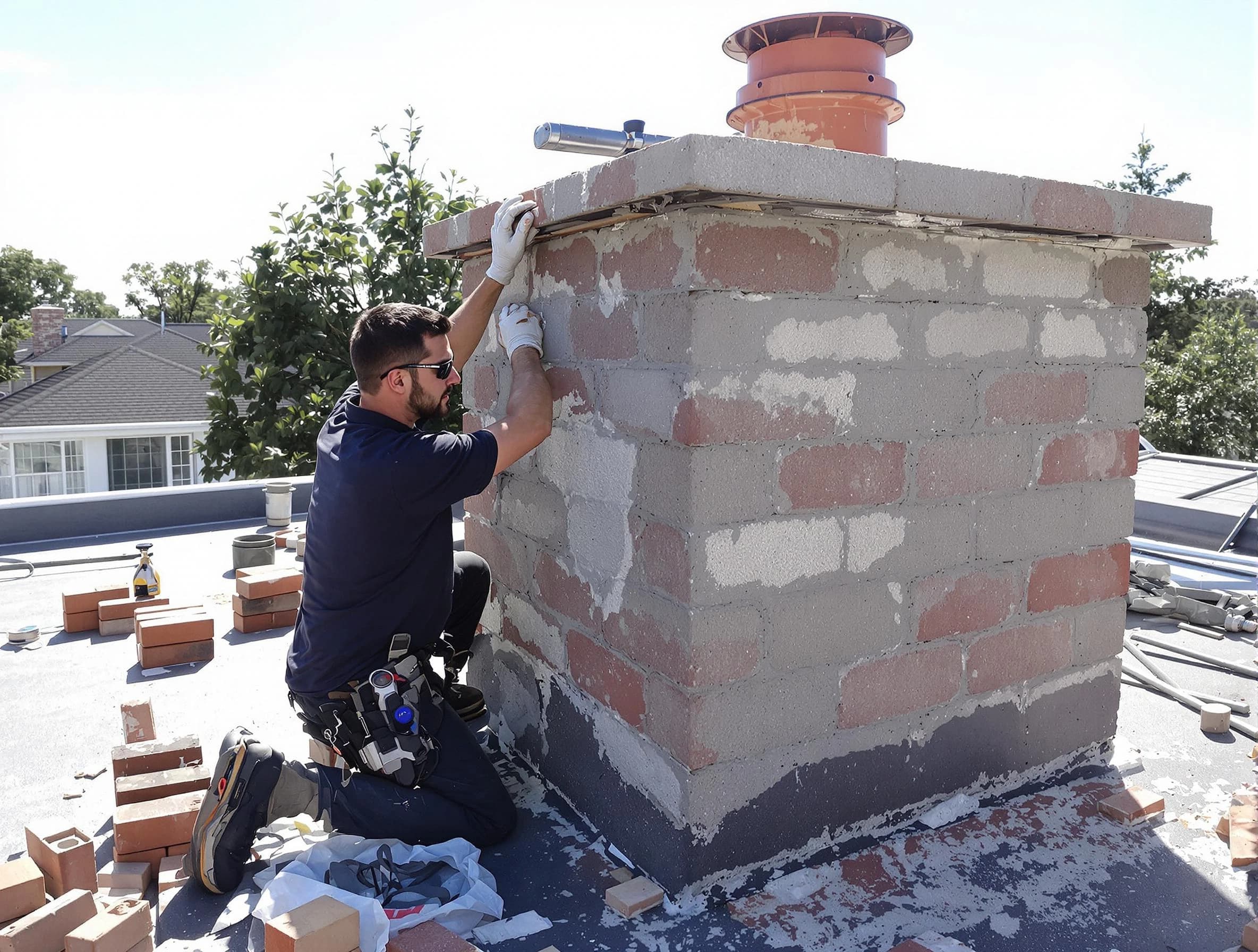 Advanced chimney repair process by Mount Lebanon Chimney Sweep in Mount Lebanon, PA