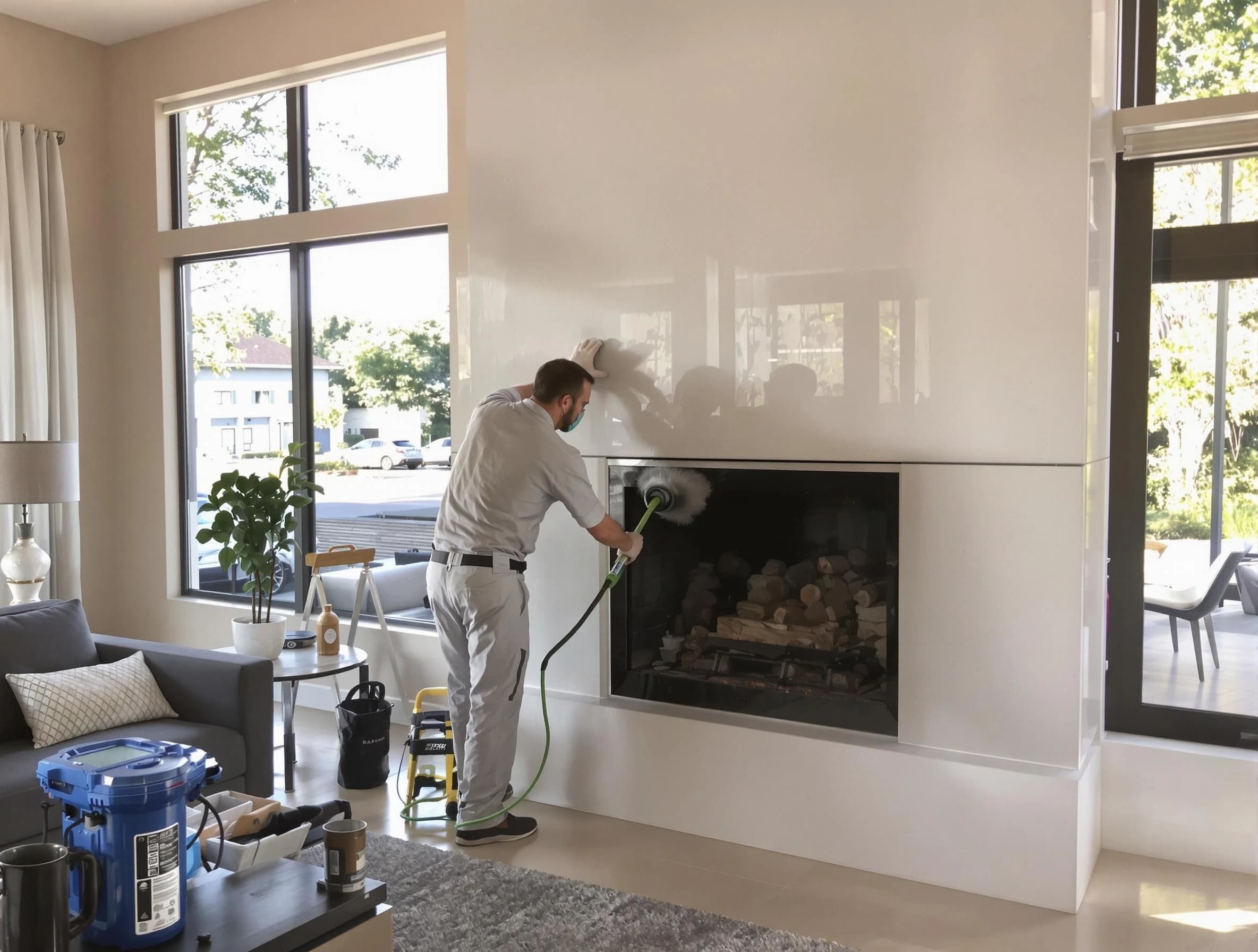 Mount Lebanon Chimney Sweep performing thorough soot removal in Mount Lebanon, PA