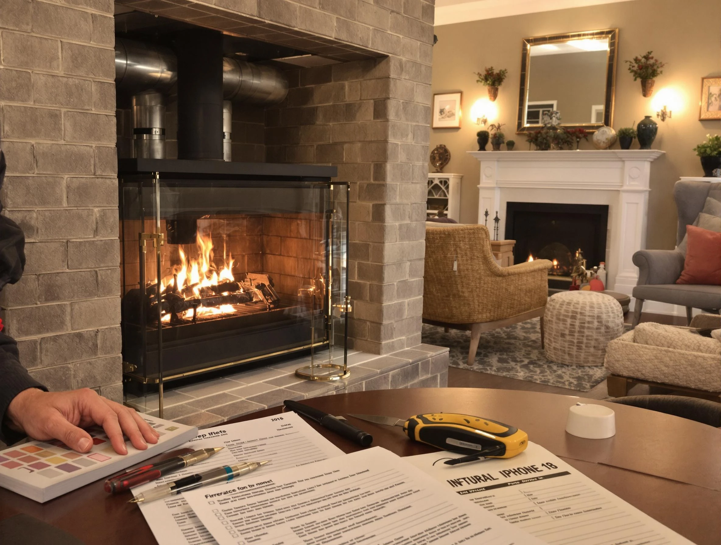 Mount Lebanon Chimney Sweep verifying fireplace safety measures in Mount Lebanon, PA